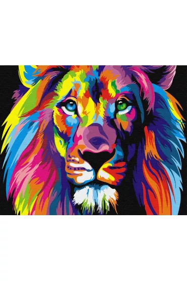 Twoje Hobby Malowanie po numerach - T�czowy lew 40x50cm