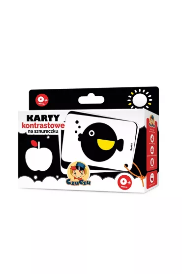 Karty kontrastowe na sznureczku dla dzieci 0 miesi�ce+  CZUCZU