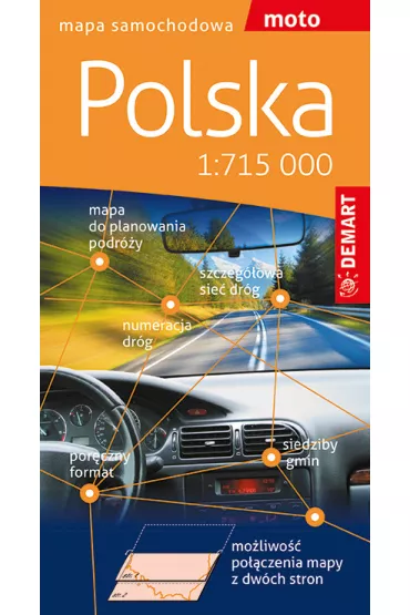 Polska 1 : 715 000. Mapa samochodowa dwustronna, papierowa