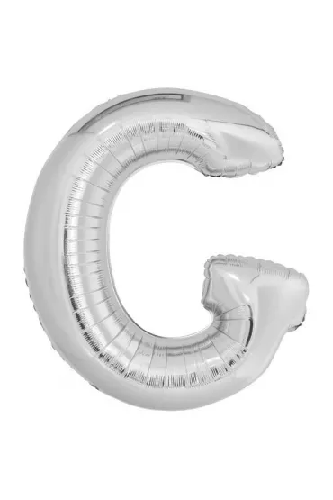 Amscan Balon foliowy litera G srebrna 74x86cm