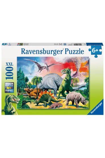 Puzzle 100 el. Po�r�d dinozaur�w Ravensburger