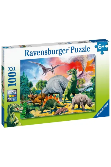 Puzzle 100 el. Po�r�d dinozaur�w Ravensburger