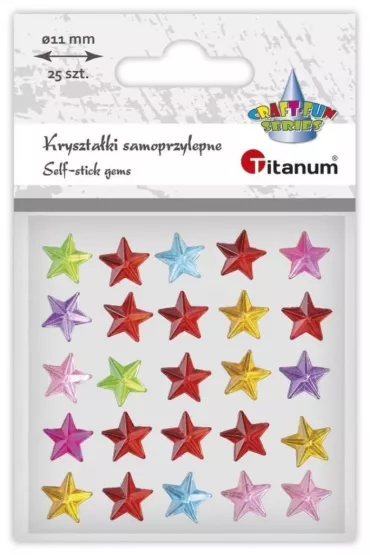 Titanum Kryszta�ki samoprzylepne Gwiazdki mix 25 szt