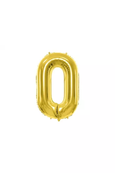 PartyDeco Balon foliowy 0 jasny z�oty 72cm