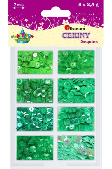 Titanum Cekiny 8 kolor�w x 2,5g 7 mm