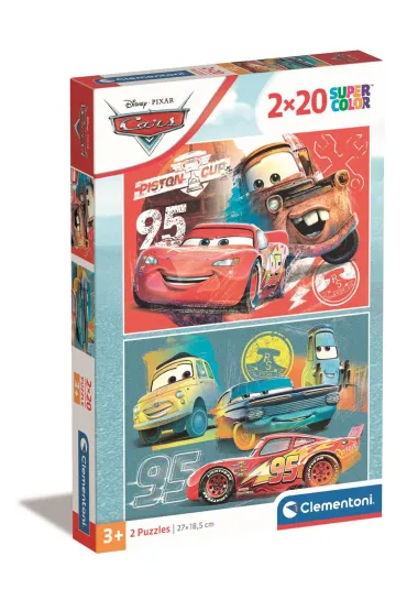 Puzzle 2x20 el. SuperColor. Cars Clementoni