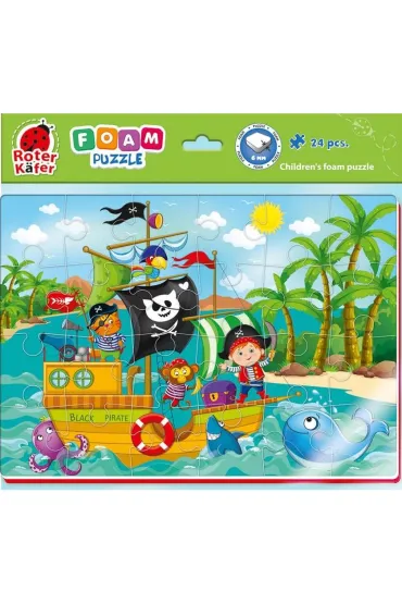 Pakiet Pirata: Jak zosta� piratem? Wyprawa na Karaiby, Wydrapywanka Pirate, Puzzle piankowe 24 el. Zabawne obrazki. Piraci - Pakiety na nagrody