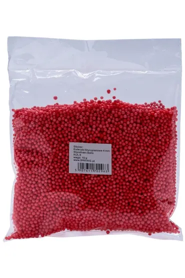 Brewis Styropianowe kulki czerwone 4 mm, 10g
