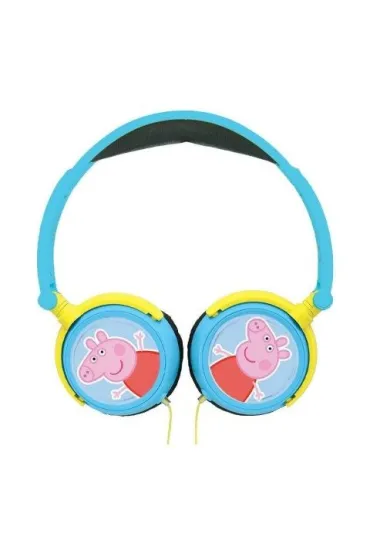 Sk�adane s�uchawki przewodowe stereo �winka Peppa z g�o�no�ci� bezpieczn� dla dzieci Lexibook HP015PP
