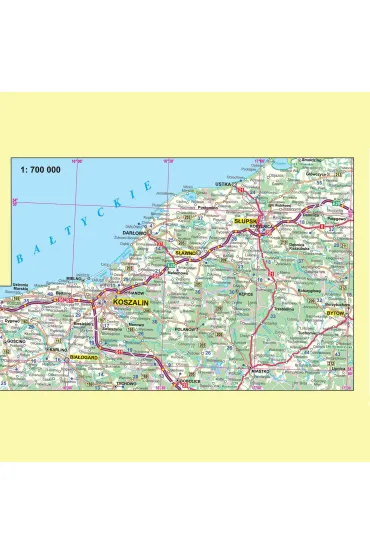 Mapa turystyczna Wybrze�e Ba�tyku 2 Mrze�yno Ko�obrzeg Jaros�awiec 1:50 000