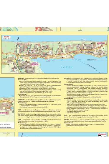 Mapa turystyczna Wybrze�e Ba�tyku 2 Mrze�yno Ko�obrzeg Jaros�awiec 1:50 000