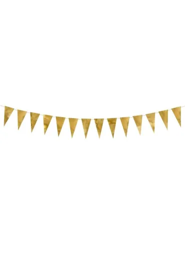 PartyDeco Girlanda flagietki z�oty 2,15m