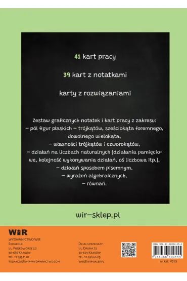 Matematyka. Graficzne karty pracy dla szko�y podstawowej. Zestaw 2 - Jagoda  Bednarz-Kozie�