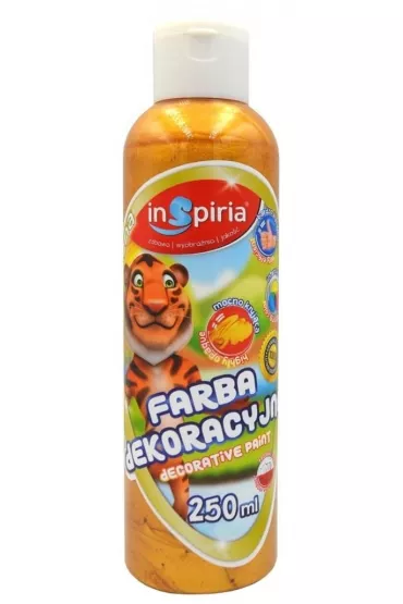 InSpiria Farba dekoracyjna metaliczna z�ota 250 ml