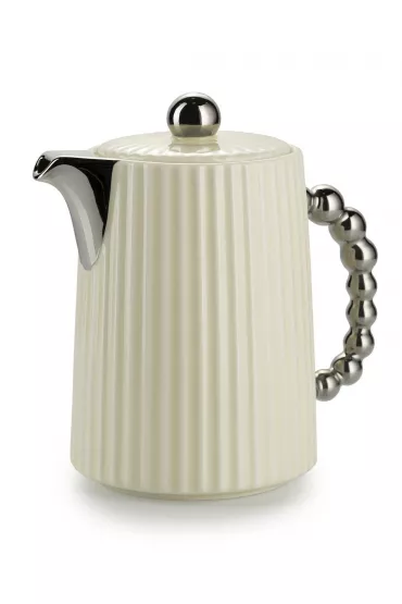 HowHomely Serwis kawowy Luca Silver Cream