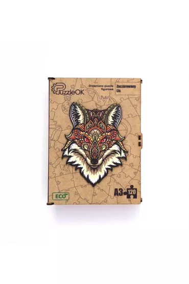 Puzzle drewniane eko 120 el. Zaczarowany lis A3 Maksik