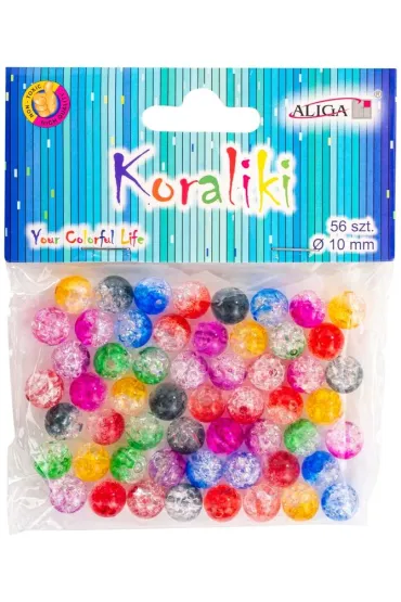 Aliga Koraliki plastikowe 10 mm 56 szt.