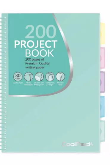 CoolPack Ko�ozeszyt A4 PP Pastel Mint kratka 100 kartek