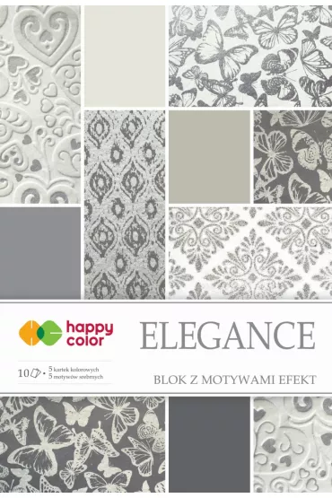 Happy Color Blok z motywami ELEGANCE, A4, 200g, 10 arkuszy 10 kartek