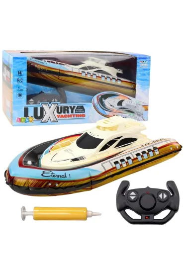 Jacht RC ze �wiat�em led LeanToys