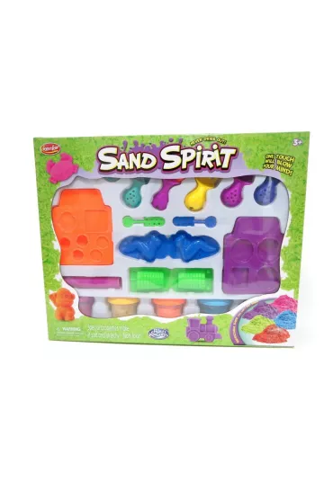Keylucker Sand Spirit. Zestaw du�y z narz�dziami: 5 kubk�w piasku, 9 foremek, 9 narz�dzi, 1 naczynie