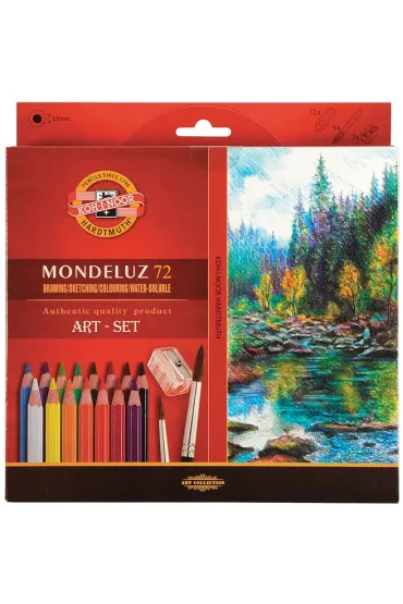 Koh-I-Noor Kredki akwarelowe Mondeluz + p�dzel 3714 72 szt.