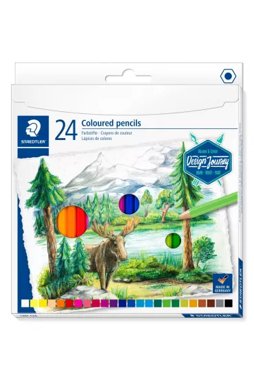 Staedtler Kredki o��wkowe Design Journey, sze�ciok�tne 24 szt.