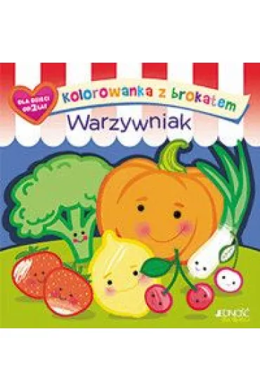 Kolorowanka z brokatem. Warzywniak - Ola Ilustracje Makowska