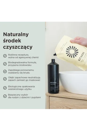 Kit and Kin Naturalny p�yn do czyszczenia toalety, o zapachu sosny i cedru 1 l