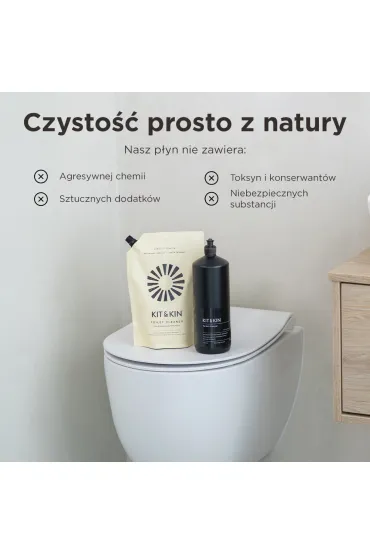 Kit and Kin Naturalny p�yn do czyszczenia toalety, o zapachu sosny i cedru 1 l