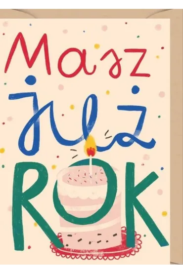 Karnet Urodziny roczek