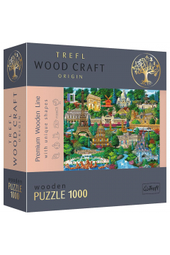 Puzzle drewniane 1000 el. Francja - znane miejsca Trefl