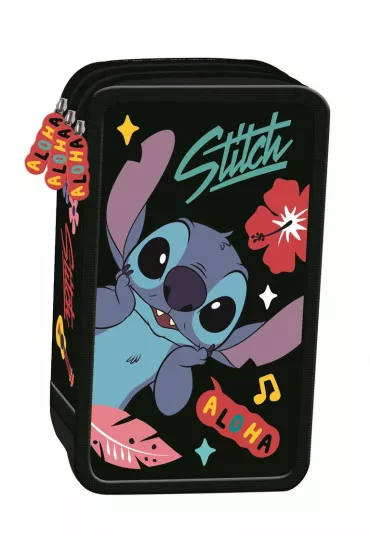 St. Majewski Pirnik szkolny potrjny z wyposaeniem Stitch Black Aloha