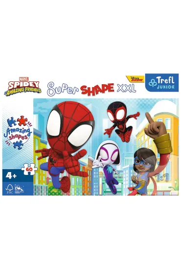 Puzzle 60 el. Super Shape XXL. Sprytny Spidey Trefl