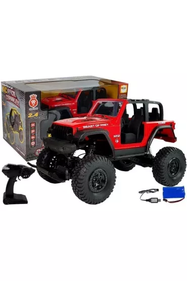 Jeep zdalnie sterowany czerwony LeanToys