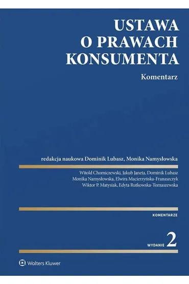 Ustawa o prawach konsumenta. Komentarz