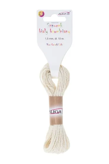 Aliga Sznurek bawe�niany bia�y 1,5mmx10m