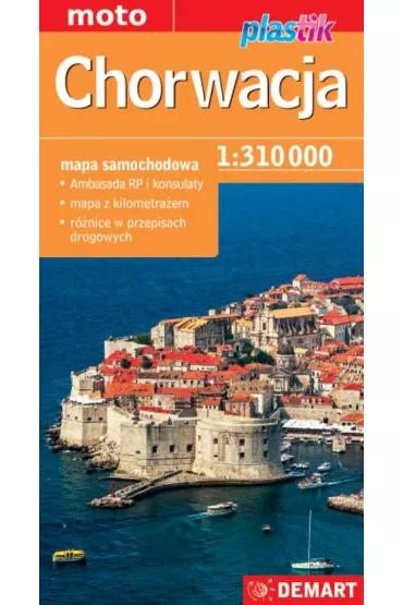Chorwacja. Mapa samochodowa 1:310 000. Plastik