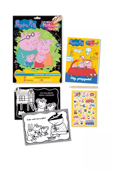 Peppa Pig. Zdrapuj, koloruj, naklejaj