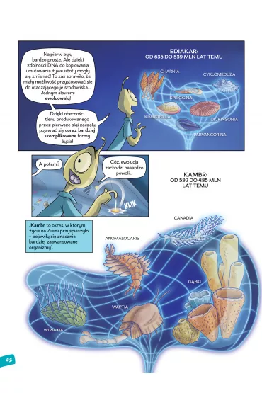 Nauka z komiksem �ycie. Genetyka i ewolucja. Tom 1 - Sara Storino, Tea Orsi, Andrea Vico, Manuela  Razzi, Danilo Loizedda, Chiara  Segr�, Denise  Shimabukuro, Jacopo Olivieri, Letizia Algeri, Luca Pagani, Piero Genovesi, Silvia  Bencivelli