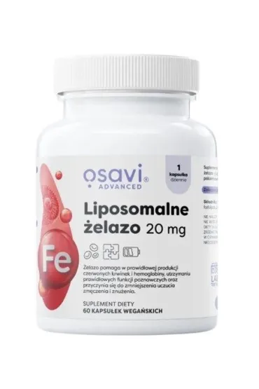 Osavi Liposomalne �elazo 20 mg Suplement diety 60 kaps.