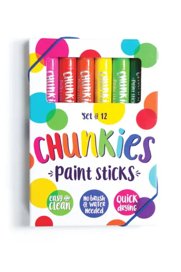 Kolorowe Baloniki Farby w kredce Chunkies Paint Sticks 12 szt.