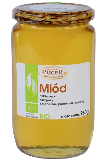 Pasieka Pucer Mi�d nektarowy akacjowy 950 g Bio