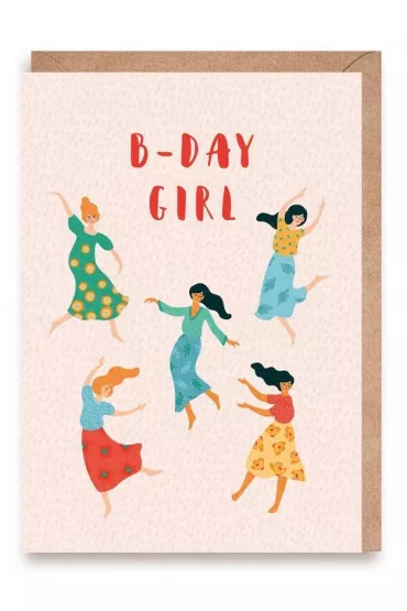 Cardie Kartka urodzinowa B-Day Girl + eko koperta