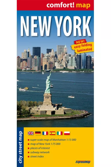 New York laminowany plan miasta 1:15 000 (1:75 000)