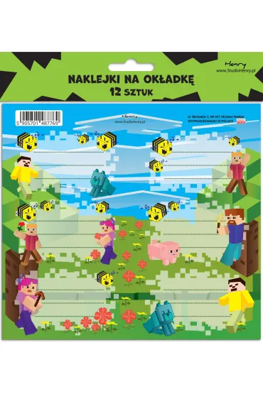 Henry Naklejki na zeszyty - Gra 2 12 szt.