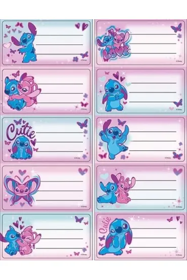 Beniamin Naklejki na zeszyt Stitch 10 szt