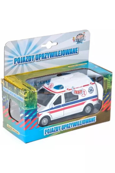 Auto Pogotowie metalowe z d�wi�kiem 12cm  HKG003P Hipo