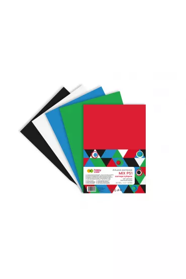 Arkusze piankowe samoprzylepne Happy Color A4 5 kolor�w, 5 arkuszy