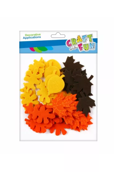 Craft with Fun Ozdoba dekoracyjna filcowa samoprzylepna Li�cie kolorowe 463766